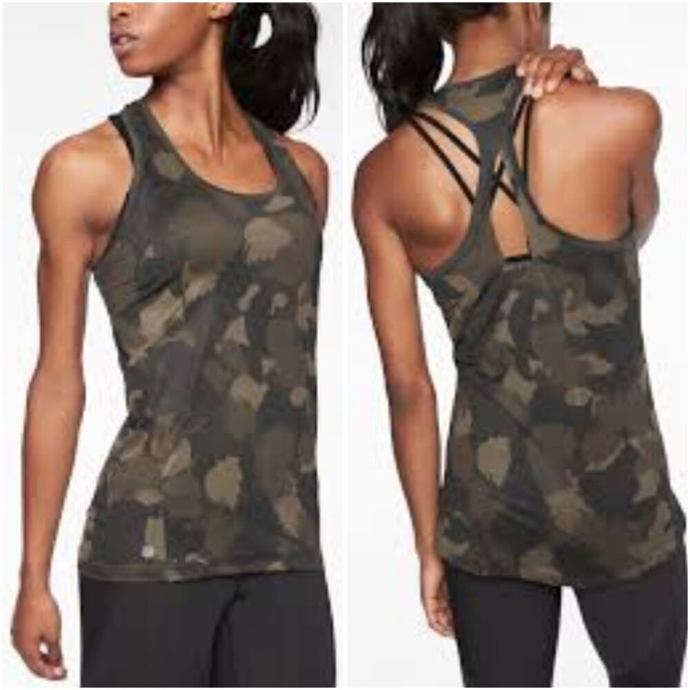 Athleta Limitless Camo Keyhole Tank sz XS